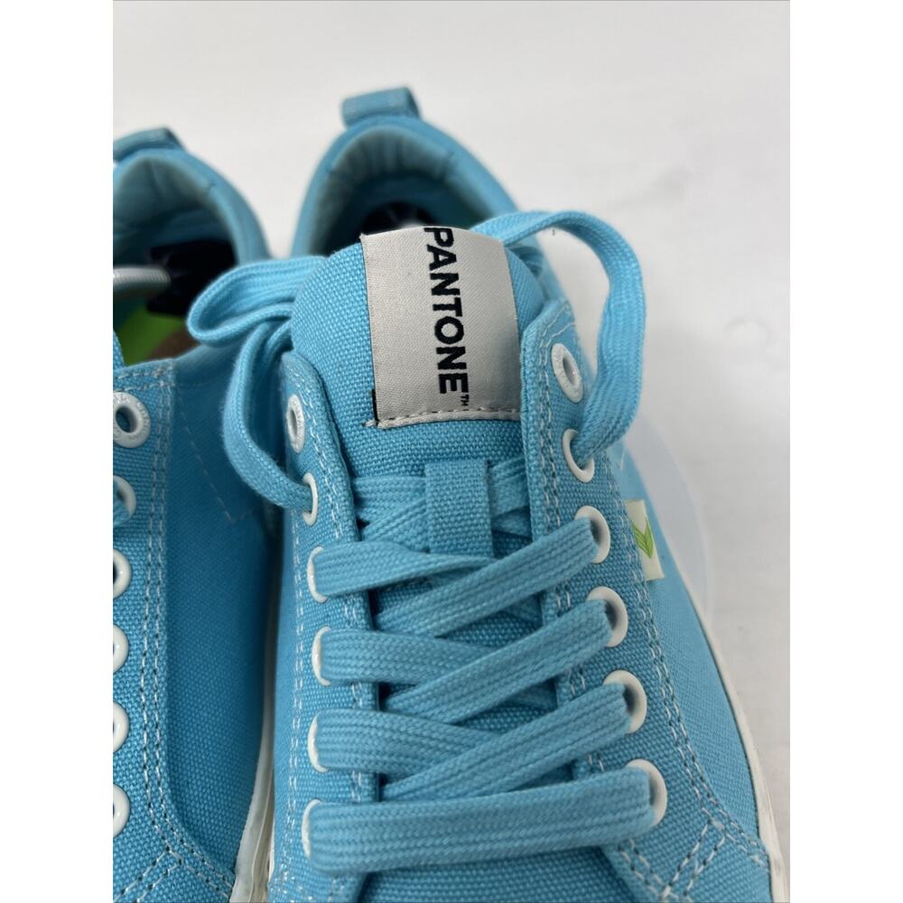 Cariuma x Pantone WMNS 10 Capri Blue Oca Low Canvas Contrast Thread Sneakers - Picture 5 of 5